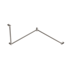 Load image into Gallery viewer, MECCA CARE 32MM DDA TOILET GRAB RAIL SET 90 DEGREE CONTINUOUS 600X1065X1025MM BRUSHED NICKEL
