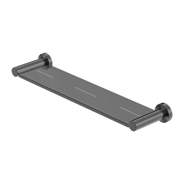 MECCA METAL SHOWER SHELF GUN METAL