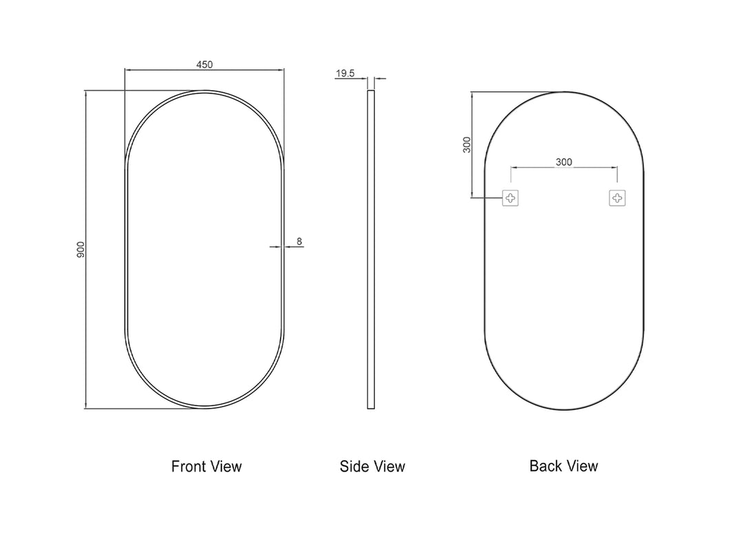 Noosa Metal Frame Mirror