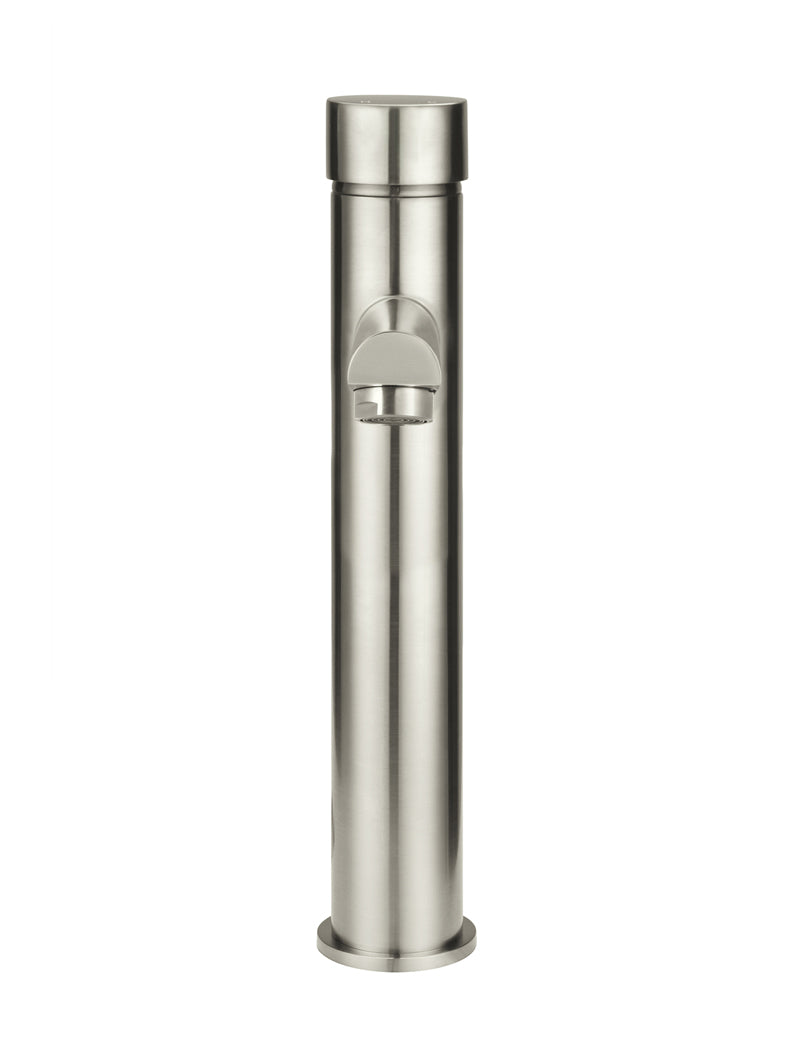 Round Pinless Tall Basin Mixer - PVD Brushed Nickel