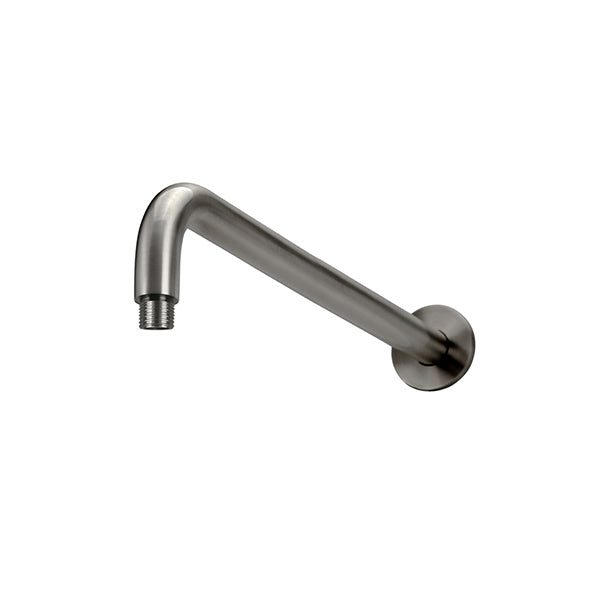 Round Wall Shower Curved Arm 400mm - Shadow