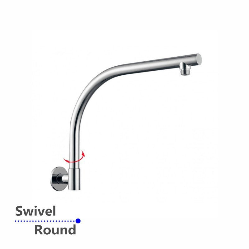 Round Chrome Swivel Wall Mounted Shower Arm