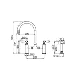Load image into Gallery viewer, York Bridge Kitchen Set With Hand Spray Matte Black
