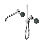 Serenity Progressive Shower System With Spout With Verde Alpi Handle And Slim Shower Chrome