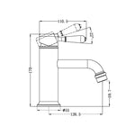 Load image into Gallery viewer, YORK STRAIGHT BASIN MIXER WITH METAL LEVER MATTE BLACK
