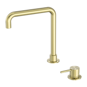 MECCA HOB BASIN MIXER SQUARE SWIVEL SPOUT BRUSHED GOLD