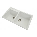 Load image into Gallery viewer, White Carysil Vivaldi N-200 Granite 1 and 3/4 Bowl Stone Kitchen Sink 860*500*200mm
