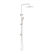 SQUARE PROJECT TWIN SHOWER BRUSHED NICKEL
