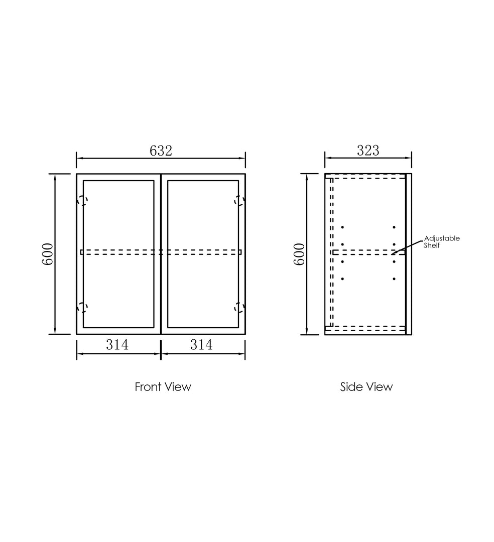 Hampshire Laundry 630 White Wall Cabinet
