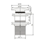Load image into Gallery viewer, 32/40mm Mushroom Gun Metal Grey Brass Basin Pop Up Waste without Overflow
