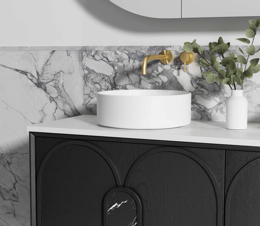 Laguna Black American Oak Wall Hung Vanity