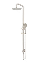 Load image into Gallery viewer, Round Combination Shower Rail 200mm Rose, Three Function Hand Shower - PVD Brushed Nickel

