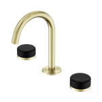 Load image into Gallery viewer, Serenity Basin Set Arc Spout With Marquina Black Handle Brushed Gold
