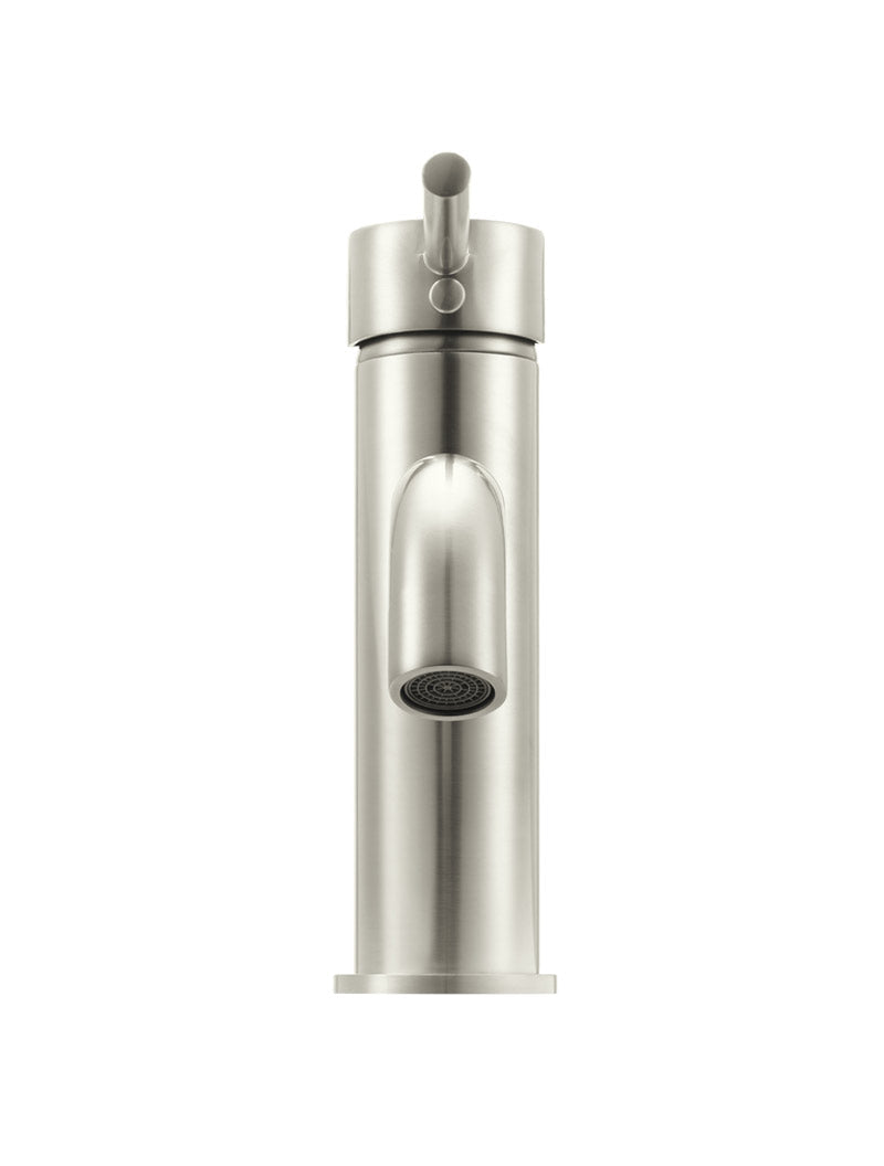 Round Basin Mixer Curved - PVD Brushed Nickel