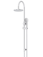 Load image into Gallery viewer, 200mm Round Overhead Shower Rail, Three Function Hand Shower - Polished Chrome
