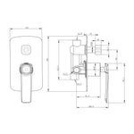 Load image into Gallery viewer, Esperia Chrome Wall Mixer with Diverter
