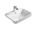 Load image into Gallery viewer, Kliff 
Fine Ceramic 
Semi Ress Basin Tap Hole
Overflow 32mm Waste
Size:585*460*170
Gloss white
