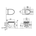 Load image into Gallery viewer, Grande Wall Hung Toilet with Englefield Bidet Seat Plus (Handheld Remote)
