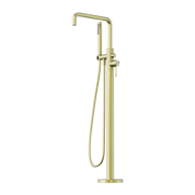 OPAL FREESTANDING BATH MIXER WITH HAND SHOWER BRUSHED GOLD