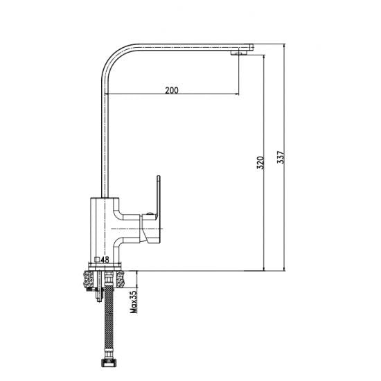 Chrome Kitchen Mixer