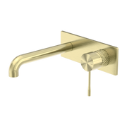 OPAL WALL BASIN/BATH MIXER SEPARATE BACK PLATE 120MM BRUSHED GOLD