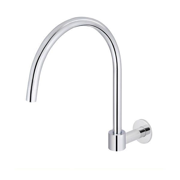 Round High-Rise Swivel Wall Spout - Polished Chrome