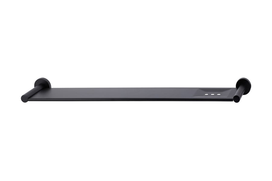 Round Bathroom Shelf - Matte Black