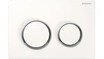 Load image into Gallery viewer, Kappa21 Dual Flush Button Round White With Chrome Trim

