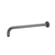 Round Gun Metal Grey Wall Straight Shower Arm 400mm