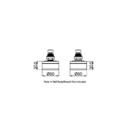 Serenity Wall Top Assembly With Carrara Handle Brushed Nickel