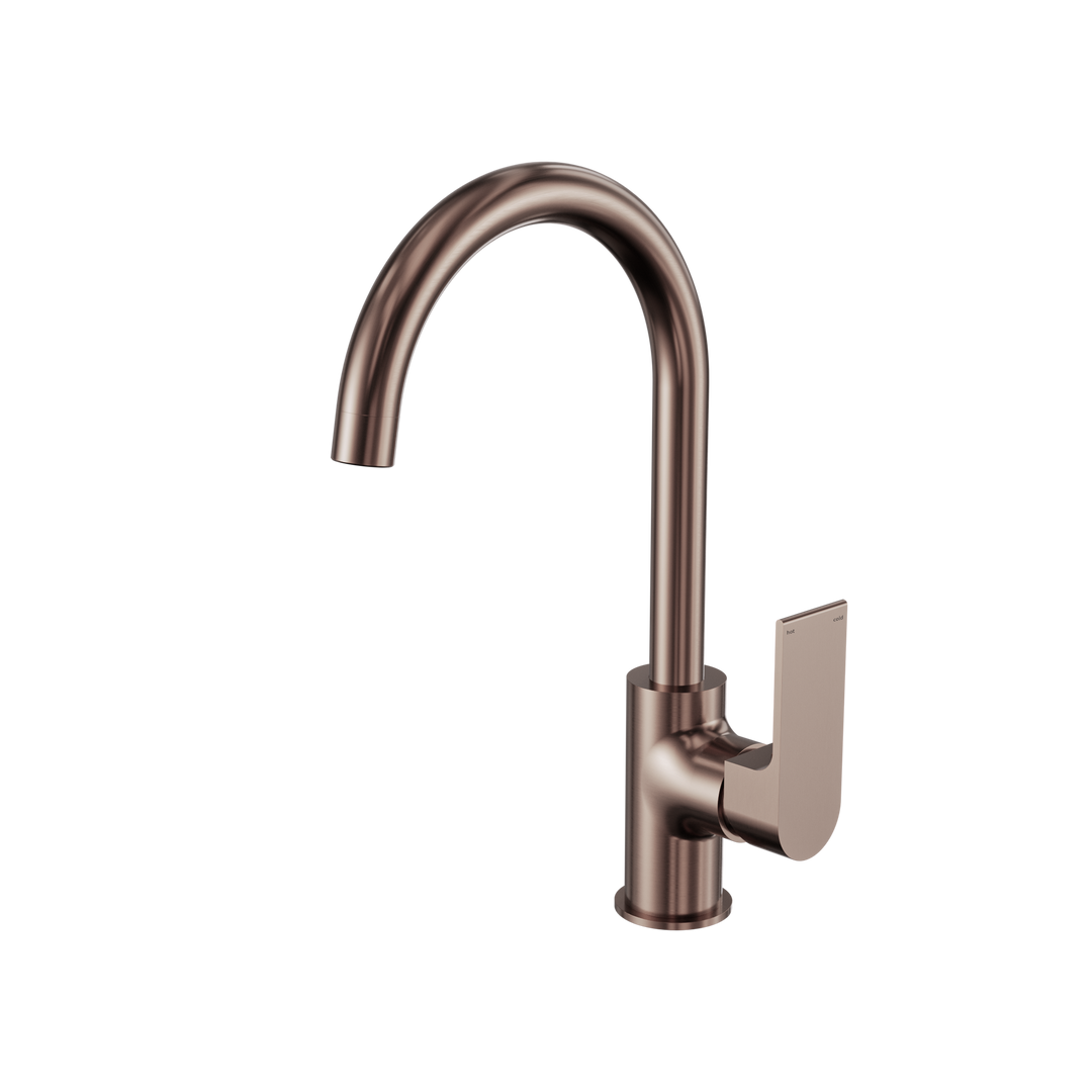BIANCA KITCHEN MIXER GOOSENECK SPOUT BRUSHED BRONZE