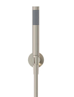 Load image into Gallery viewer, Round Hand Shower on Fixed Bracket - PVD Brushed Nickel
