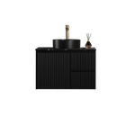 Load image into Gallery viewer, Crete Modern Wall Hung Vanity Matte Black
