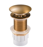 Load image into Gallery viewer, 32/40mm Mushroom Brushed Brass Basin Pop Up Waste without Overflow(Brass)
