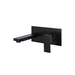 Load image into Gallery viewer, Square Wall Combination Mixer and Spout - Matte Black
