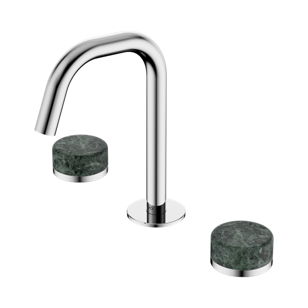 Serenity Basin Set Edge Spout With Verde Alpi Handle Chrome
