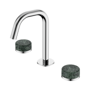 Serenity Basin Set Edge Spout With Verde Alpi Handle Chrome