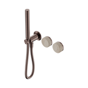 Serenity Progressive Shower System With Rome Travertine Handle And Slim Shower Brushed Bronze