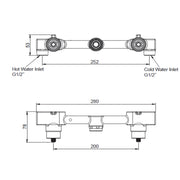 Dual Handle Inwall Valve