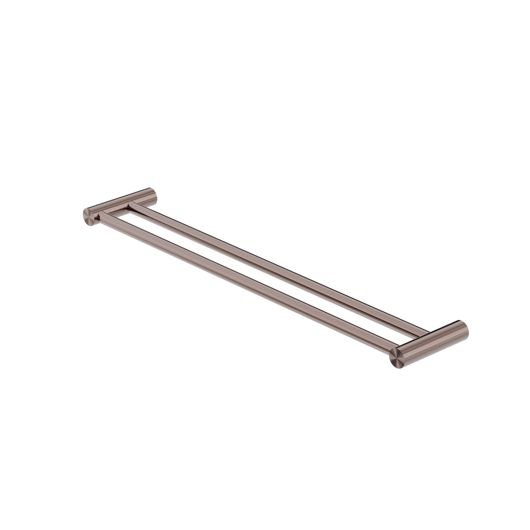 NEW MECCA DOUBLE TOWEL RAIL 600MM BRUSHED BRONZE