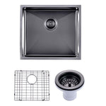 Load image into Gallery viewer, 500x440x230mm Gunmetal Stainless Steel PVD Single Bowl Kitchen Sink
