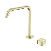 Serenity Progressive Bath/Kitchen Mixer Edge Spout With Metal Handle Brushed Gold