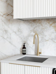 Laundry Kit 1305B Noosa White with Cloudy Carrara Top