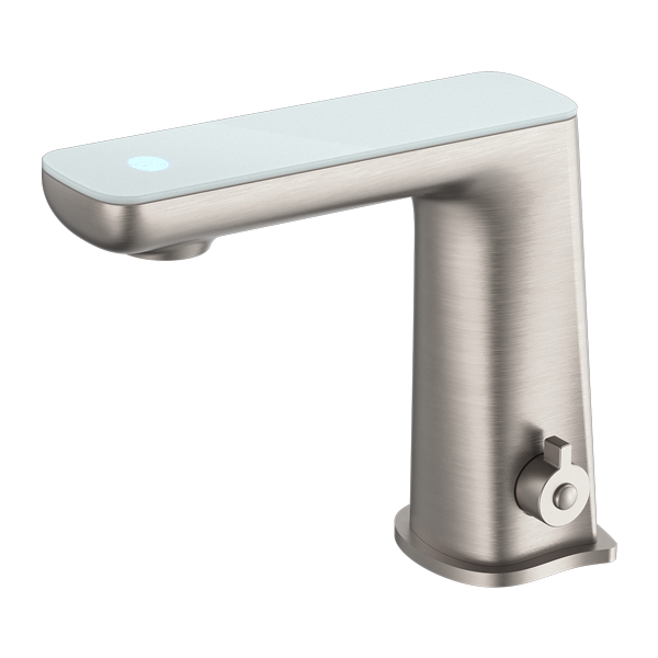 CLAUDIA SENSOR MIXER WITH WHITE TOP DISPLAY BRUSHED NICKEL