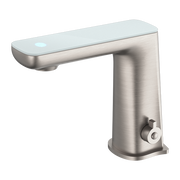 CLAUDIA SENSOR MIXER WITH WHITE TOP DISPLAY BRUSHED NICKEL