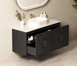 Load image into Gallery viewer, Laguna Black American Oak Wall Hung Vanity
