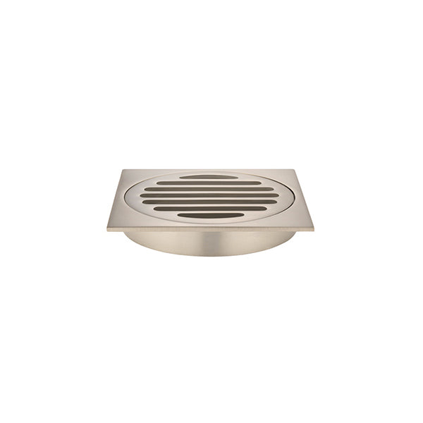 Square Floor Grate Shower Drain 100mm outlet - Champagne