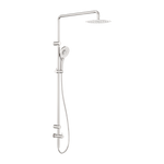 Load image into Gallery viewer, MECCA CARE 25MM GRAB RAIL 900MM TWIN SHOWER SET BRUSHED NICKEL
