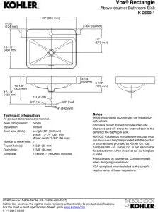 Vox Rectangular Vessel Basin