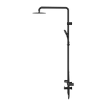 Load image into Gallery viewer, MECCA CARE 32MM T BAR GRAB RAIL 1100X750MM TWIN SHOWER SET MATTE BLACK
